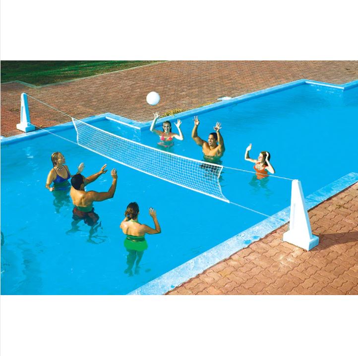 Swimline Inground Pool Volleyball & Basketball Jam Combo - Ultimate Backyard Fun