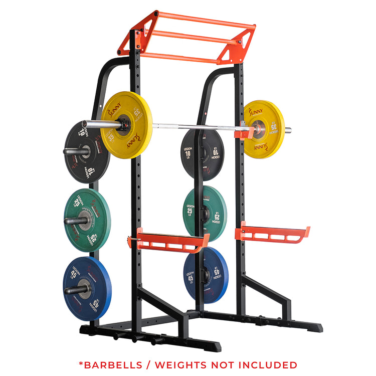Sunny Health & Fitness PowerZone Heavy Duty Half Rack with 1000 LB Capacity - SF-XF9933