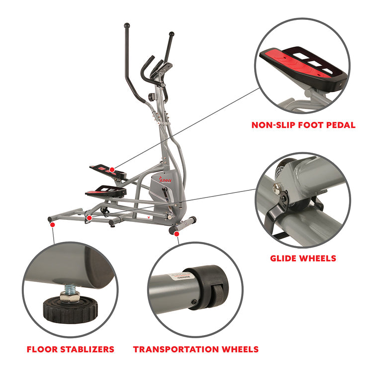 Sunny Health & Fitness Professional Magnetic Elliptical Trainer - Transform Your Home Workouts