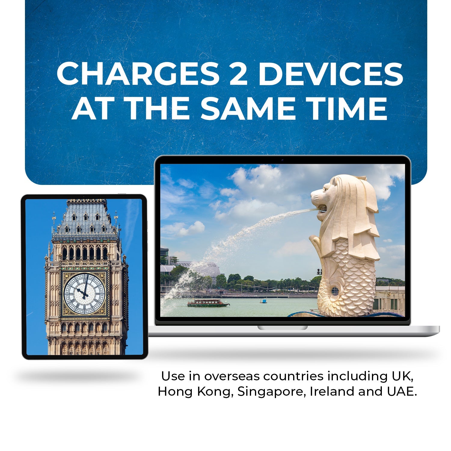 OREI DB-7 Compact 2-in-1 UK & Hong Kong Travel Adapter