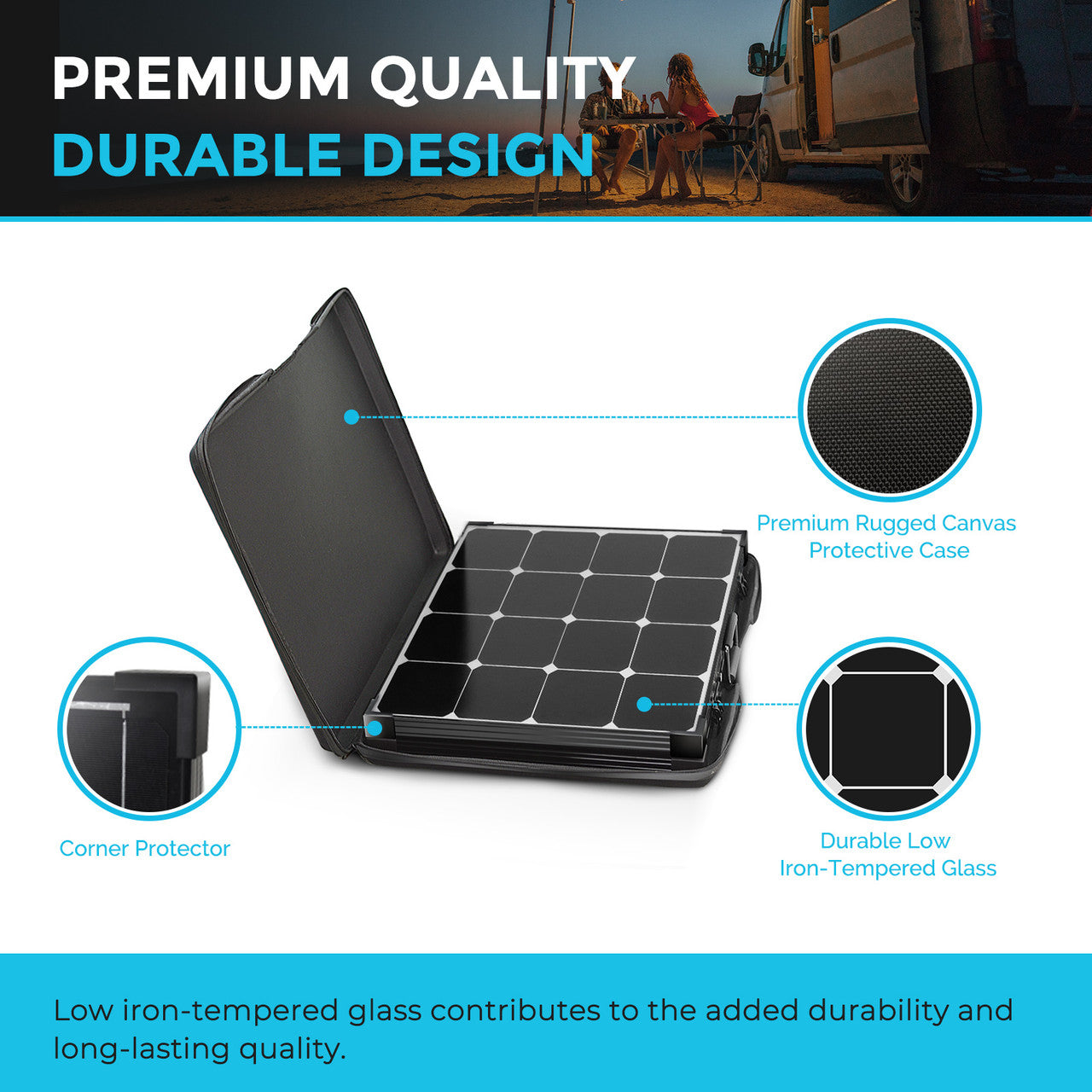 Renogy 100W Eclipse Monocrystalline Foldable Solar Suitcase with Controller - Your Off-Grid Powerhouse