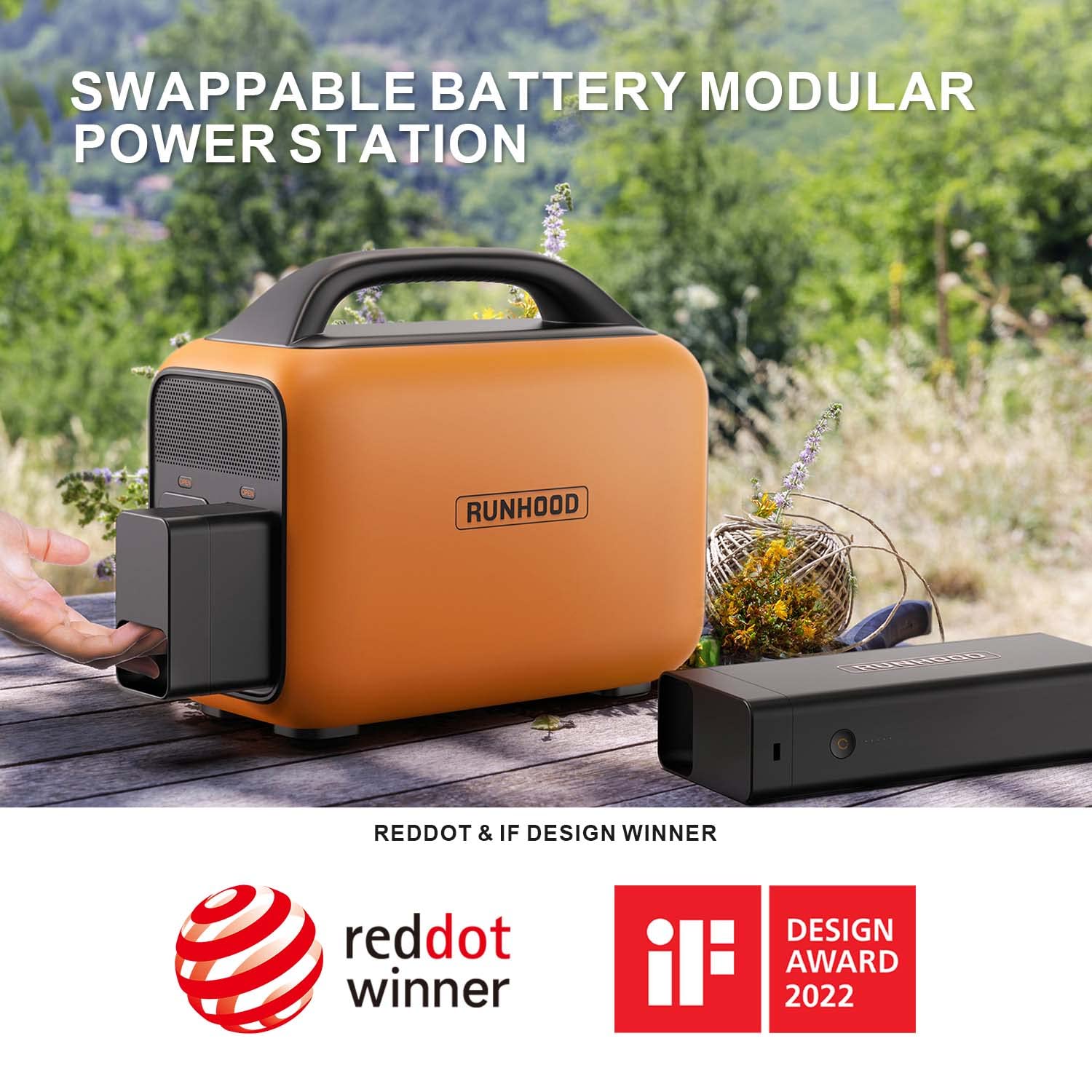 Runhood RALLYE 600 PRO All-in-One Powerhouse with 100W Solar Panel