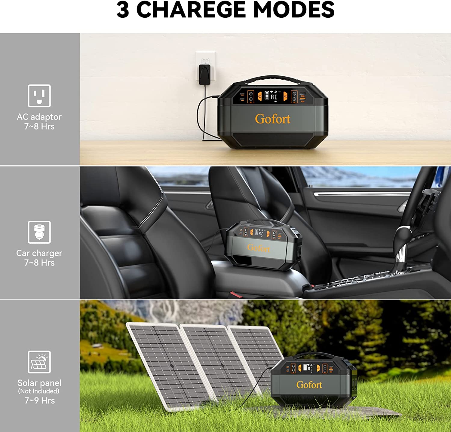 Gofort 330W Portable Powerhouse - Your Ultimate Outdoor and Emergency Power Solution