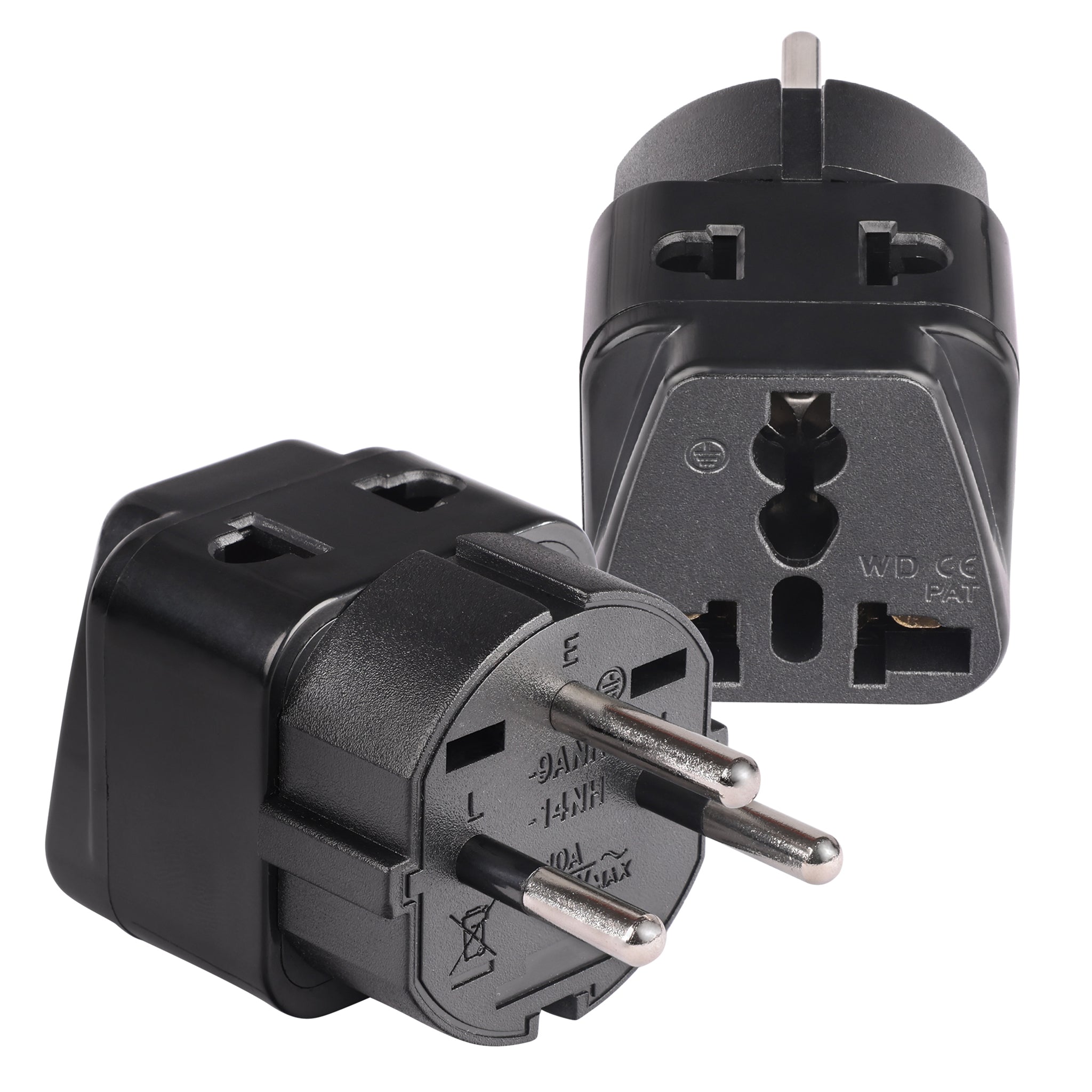 OREI DB-14 Compact Travel Adapter for Gaza, Israel - 2-in-1 Type H
