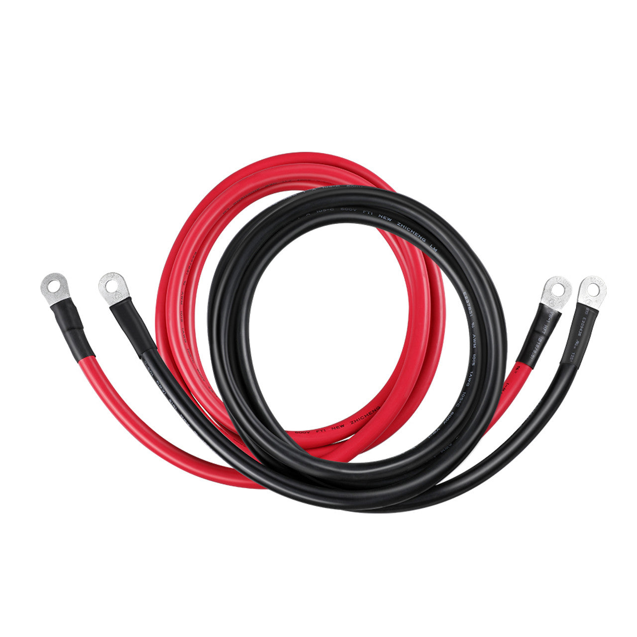 Renogy 5ft 4AWG Battery Inverter Cables with 3/8 in Lugs - Simplify Your Power Connection