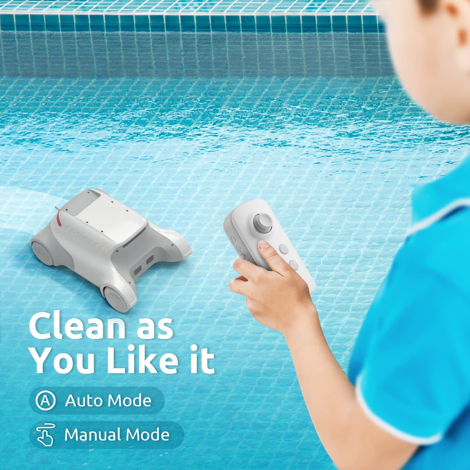 Genkinno P1: The Ultimate Cordless Automatic Robotic Pool Cleaner with Remote
