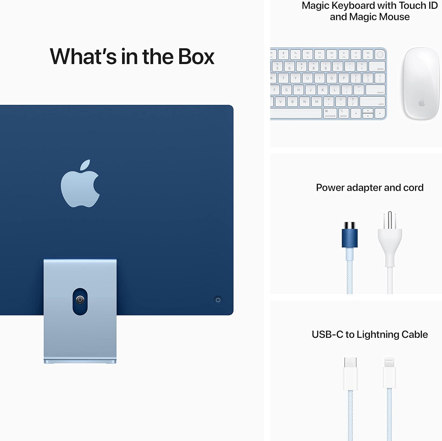 2021 Apple iMac 24 Sky Blue - High - Performance M1 Powerhouse