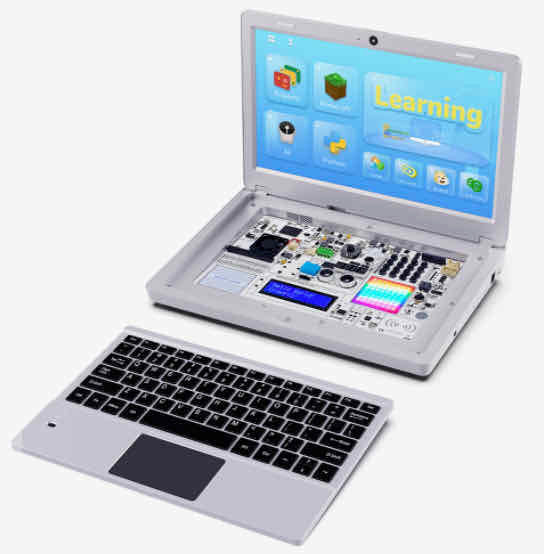 Elecrow CrowPi2 - All-in-One Raspberry Pi Educational Laptop for STEAM Learning, FCC/CE Certified - Deluxe Kit