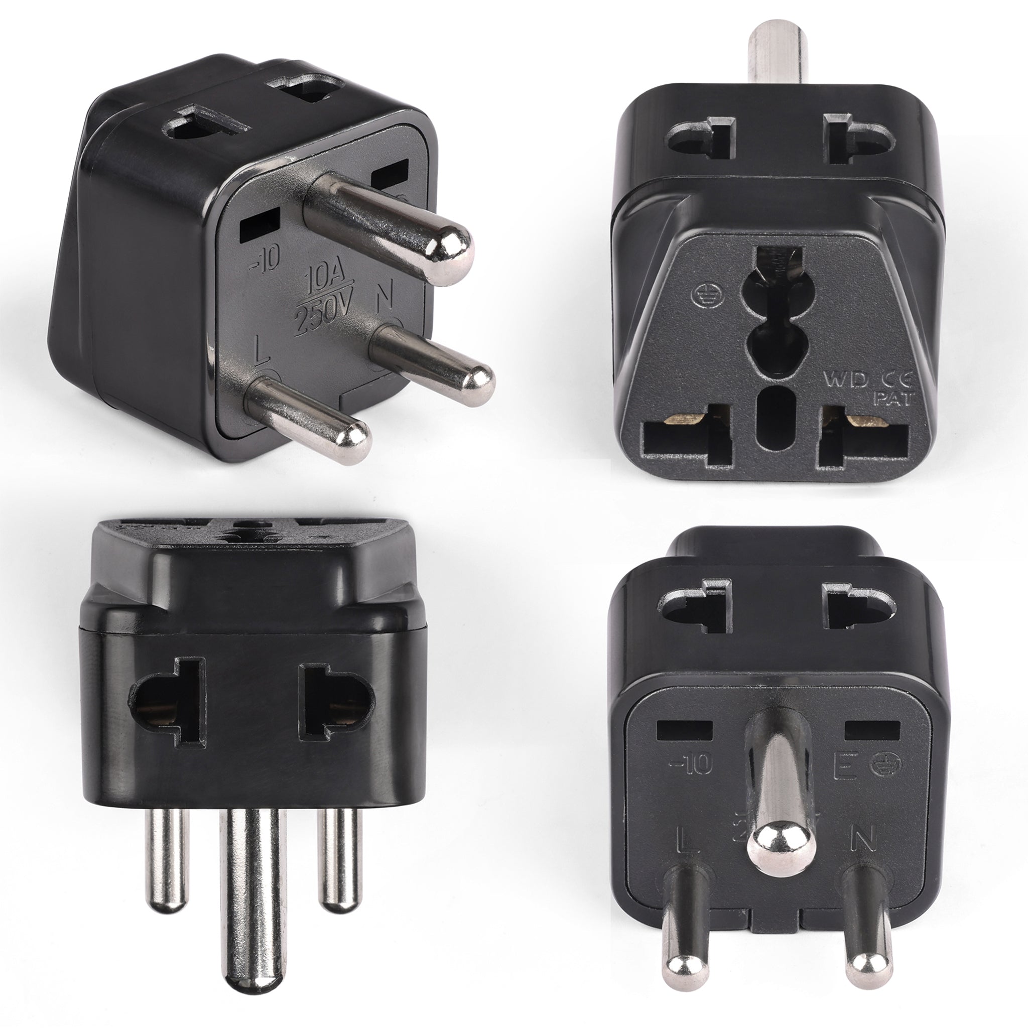 OREI DB-10 Compact Travel Adapter for India & Nepal - 2 in 1 Type D