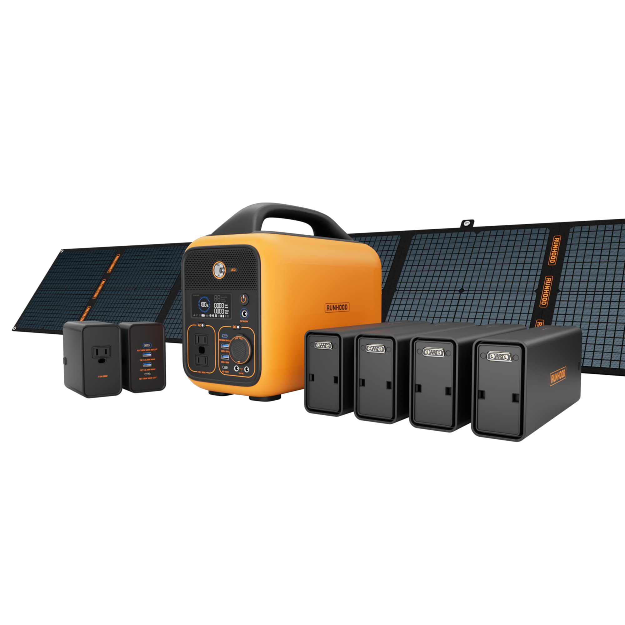 Runhood RALLYE 600 PRO All-in-One Powerhouse with 100W Solar Panel