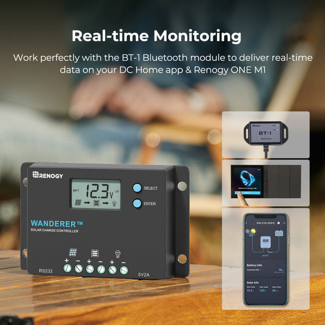 Renogy Wanderer 10 Amp Solar Charge Controller - Your Battery's Best Friend