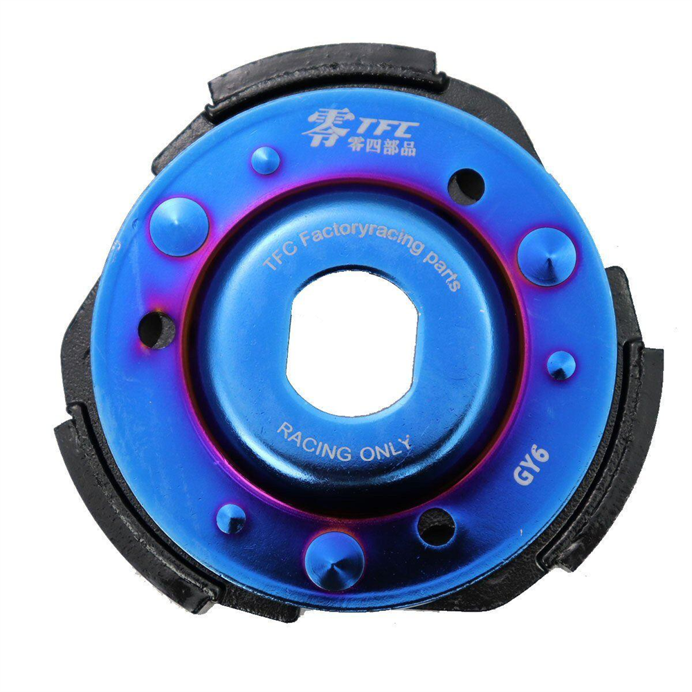 Revolutionize Your GY6 Engine with TFC Titanium Anodized Clutch!
