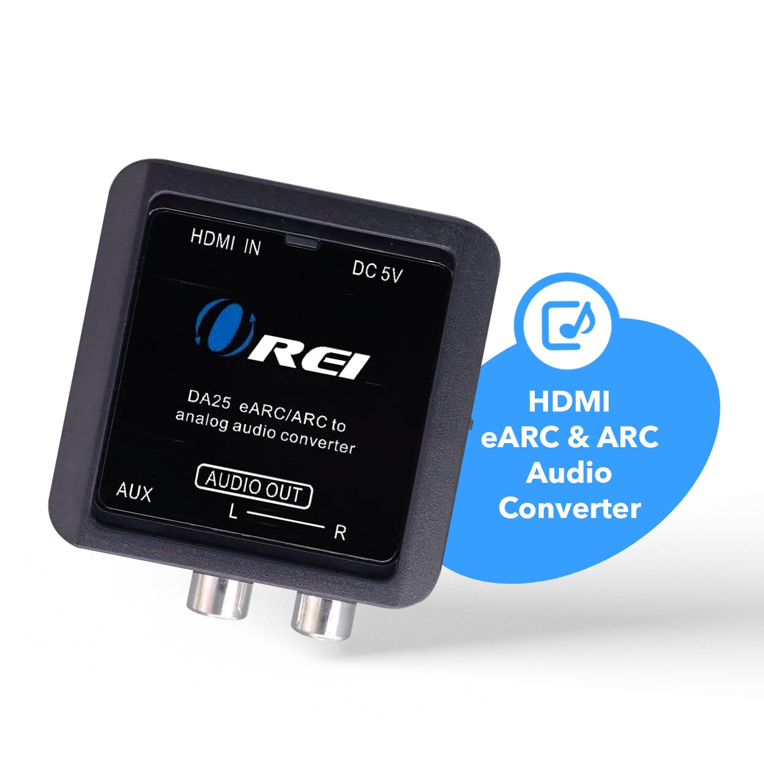 OREI DA25 HDMI ARC/eARC to Analog Audio Converter - Enjoy Seamless Audio Connectivity