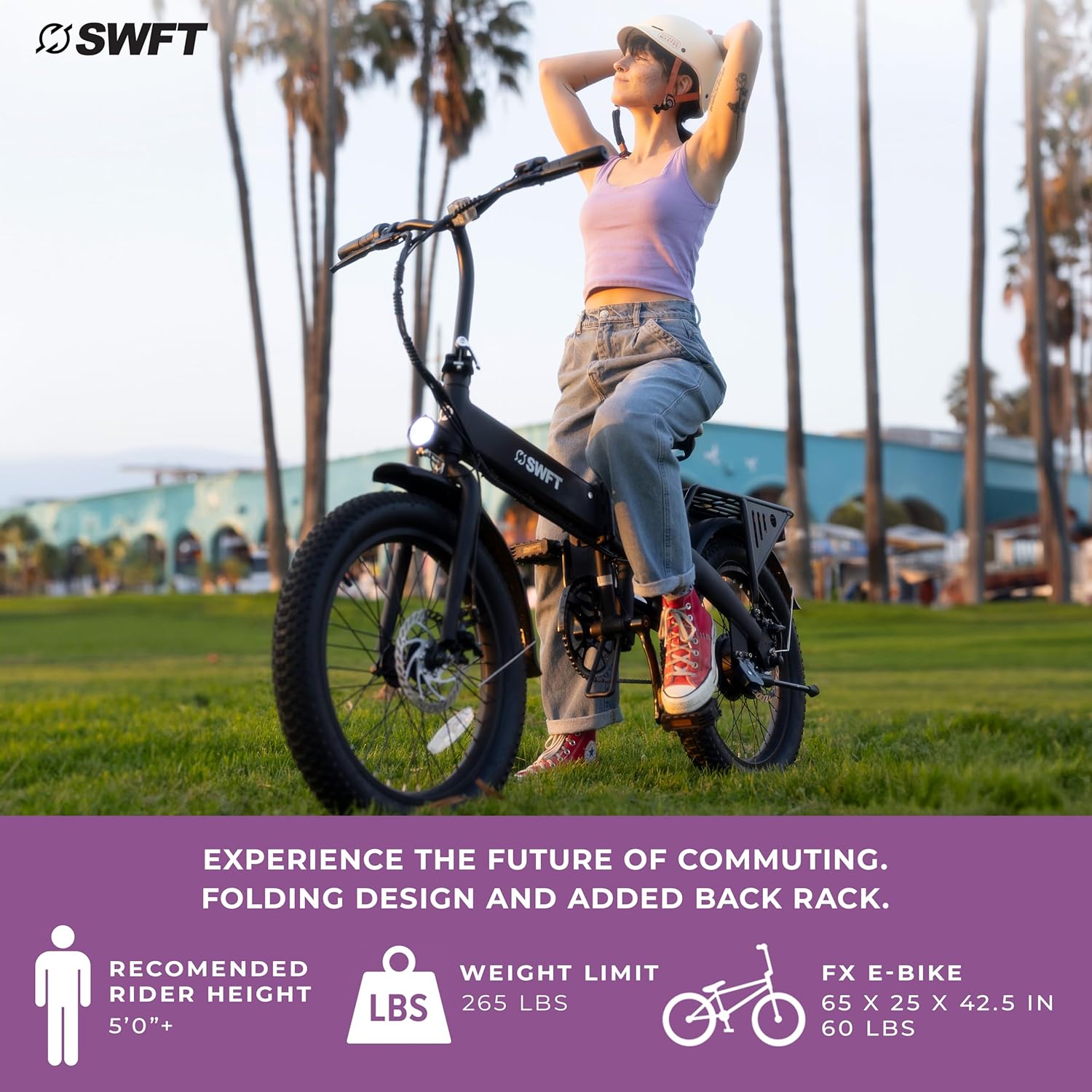 SWFT FX Foldable Electric Bike - Sleek Black