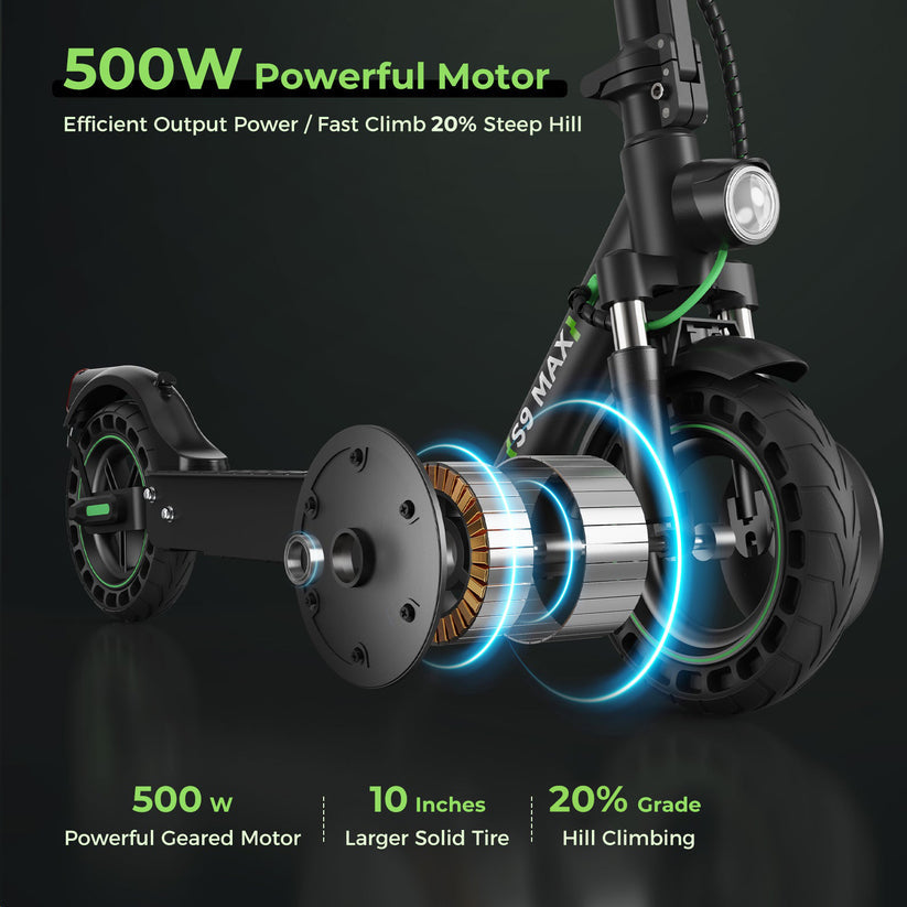 isinwheel S9Max 500W Upgraded Electric Scooter - Your Ultimate Urban Commuting Companion