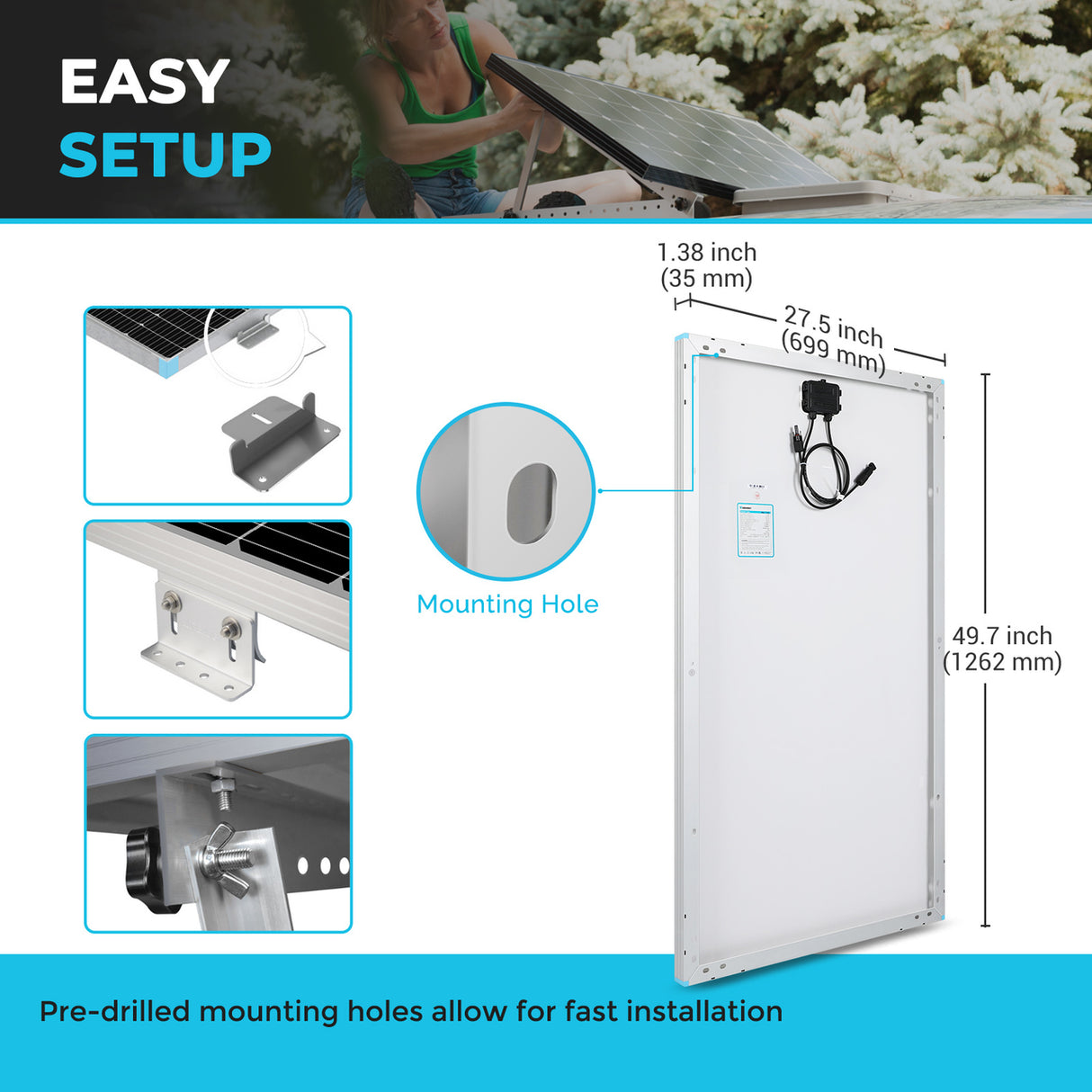 Renogy 175W High - Efficiency Rigid Solar Panel (NEW)