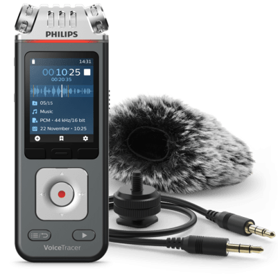 Philips DVT7110 VoiceTracer Audio Recorder with Video-Shooting Kit - Capture Every Moment in Crystal Clear