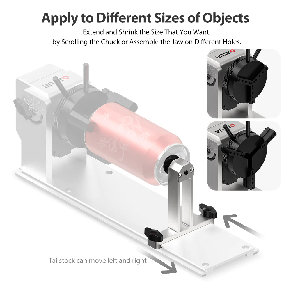 Ortur YRC1.0 Y-axis Rotary Chuck for Laser Engraver - Unleash Your Creativity