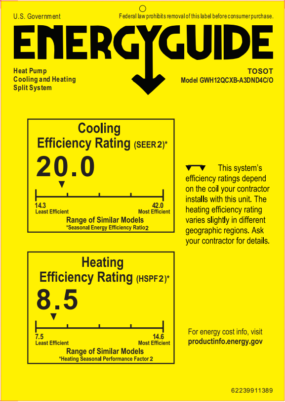 TOSOT 12,000 BTU Mini-Split Heat Pump Air Conditioner - 120V: Stay Cool and Comfortable Anywhere!