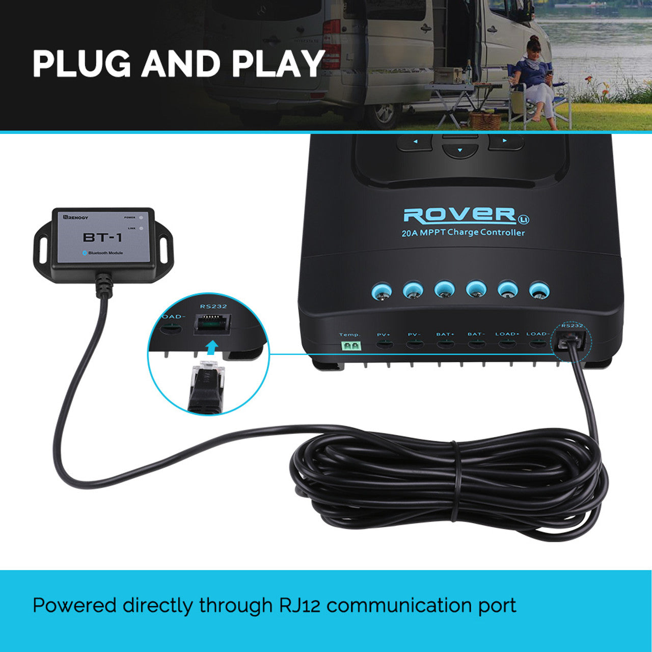Renogy RCM-BT1 Bluetooth Module - Boost Your Solar Setup