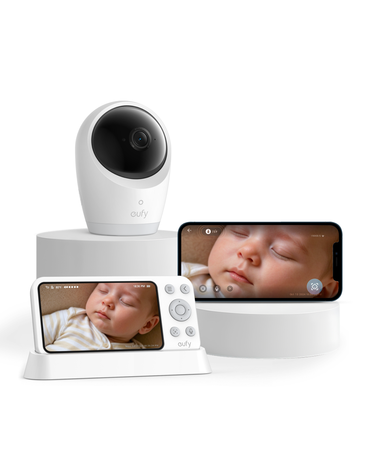 Eufy 4K Ultra HD Baby Monitor E21 with Charging Base - Stay Close to Your Little One Anytime, Anywhere