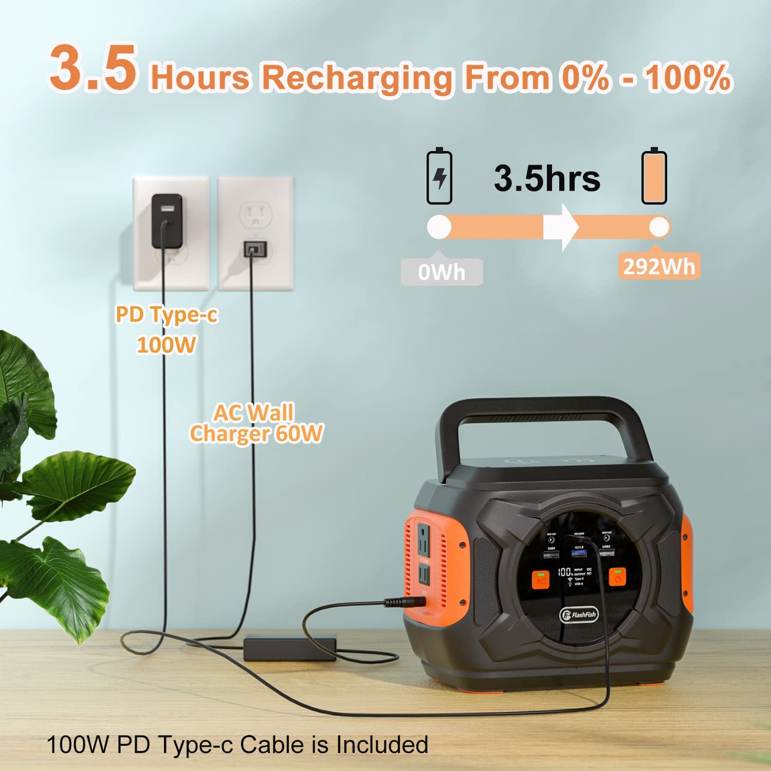 Flashfish 320W Portable Powerhouse: Your Ultimate Backup for Home, RV, Camping & More