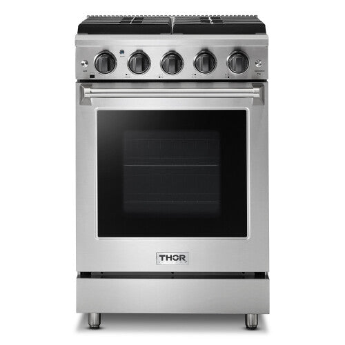 Compact Powerhouse: Thor Kitchen 24-Inch Freestanding Stainless Steel Gas Range