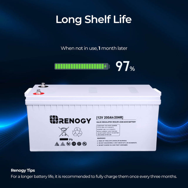 Renogy Deep Cycle AGM 12V 200Ah Battery - Your Reliable Off-Grid Power Solution