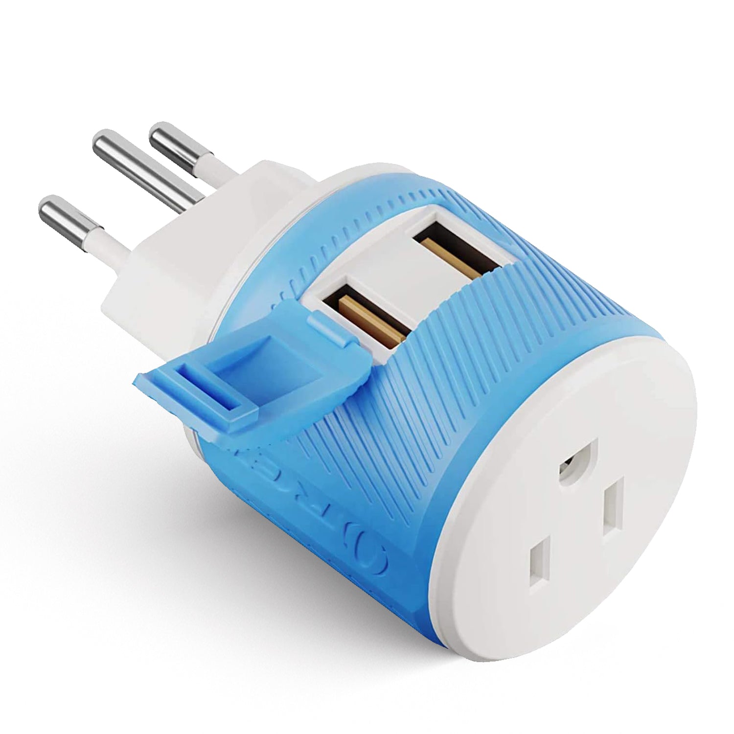 Compact Switzerland Travel Adapter - 3 in 1 with 2 USB Ports - Your Ideal Travel Companion