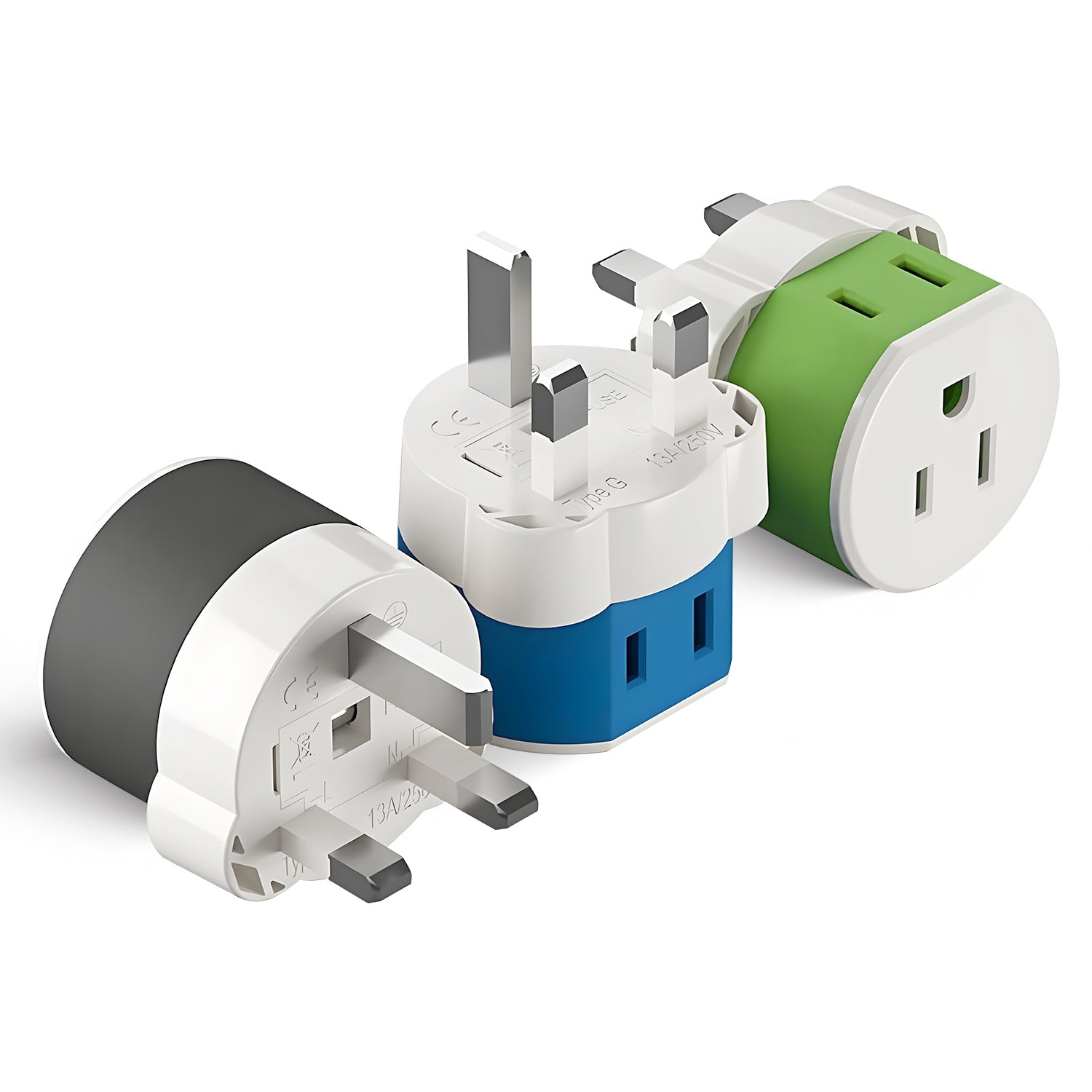 OREI US-7 Universal Travel Adapter - Compact 2-in-1 for UK & Dubai