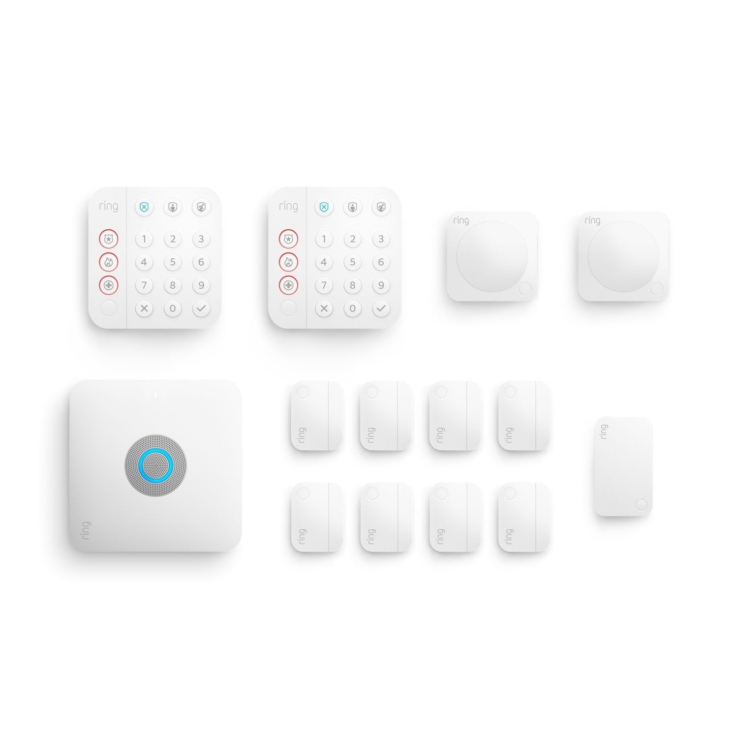 Comprehensive Ring Alarm Pro 14-Piece Security Kit with Contact Sensors & Motion Detectors