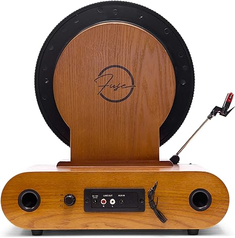 Fuse Rad-Vert-3: The Ultimate Vertical Vinyl Record Player with AM/FM Radio, LCD, and Bluetooth