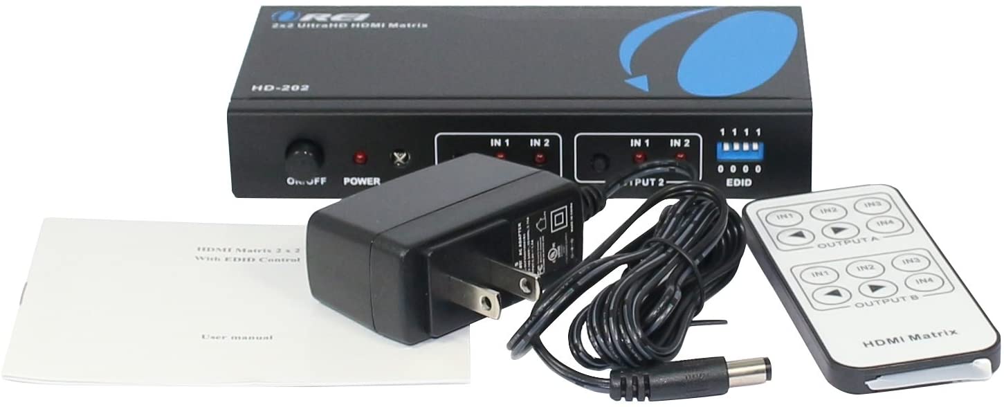 OREI HD-202 Superb 2x2 HDMI 1.4V Matrix Switch/Splitter - Effortlessly Manage Your HDMI Signals!