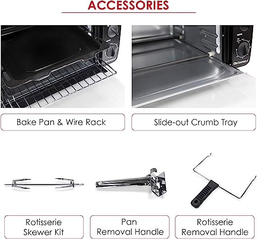 Elite 6-Slice Multifunctional Toaster Oven with Rotisserie - Your Kitchen's All-in-One Wonder