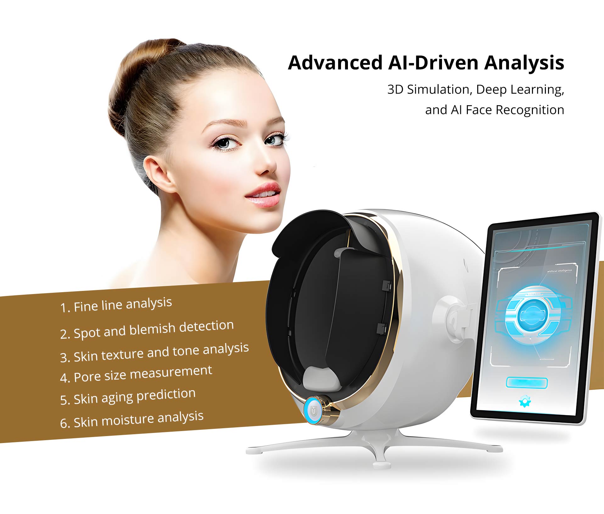 Shape Tactics Precision 3D Skin Analyzer with AI Face Detection - Your Skin's Personalized Diagnostic Assistant
