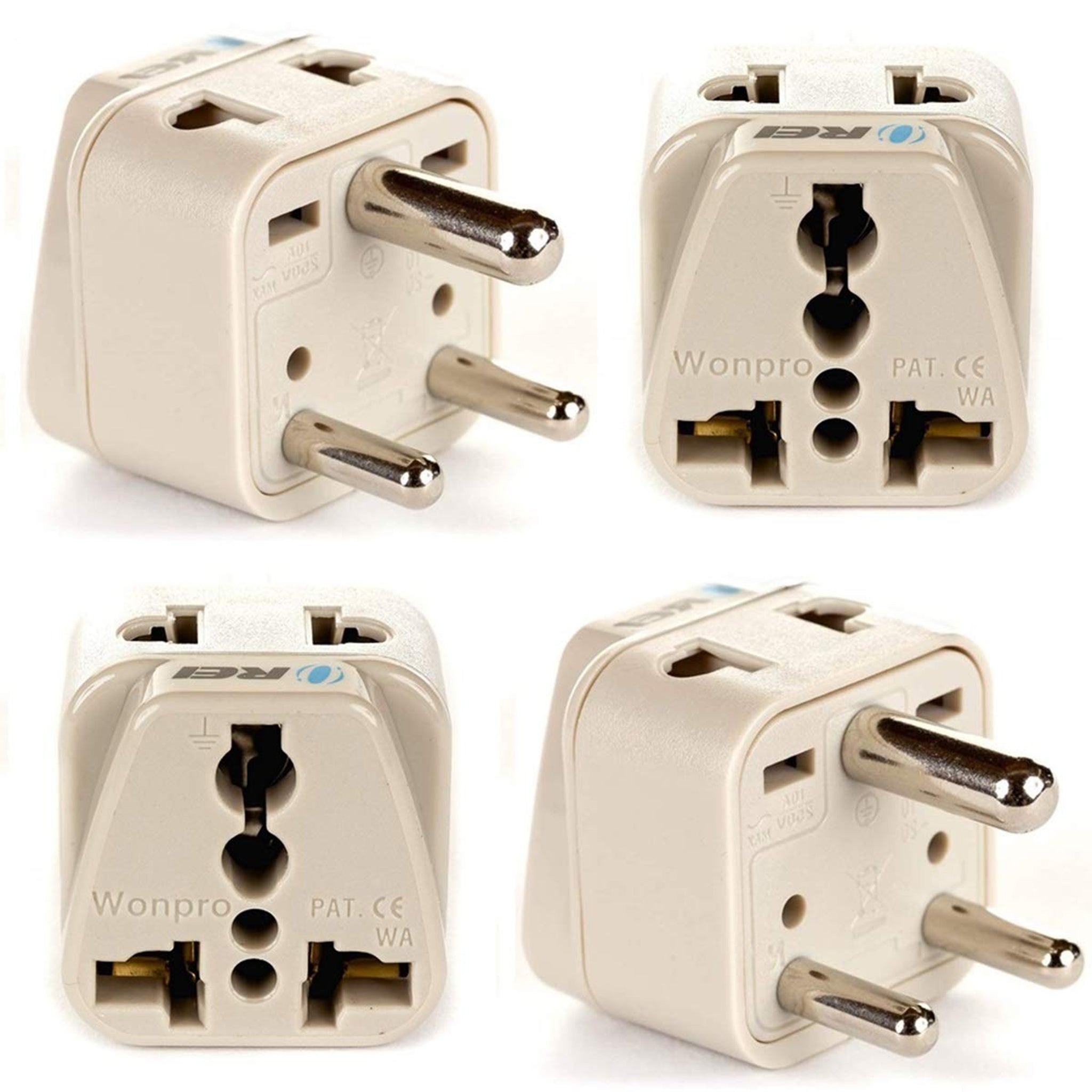 OREI DB-10 Compact Travel Adapter for India & Nepal - 2 in 1 Type D
