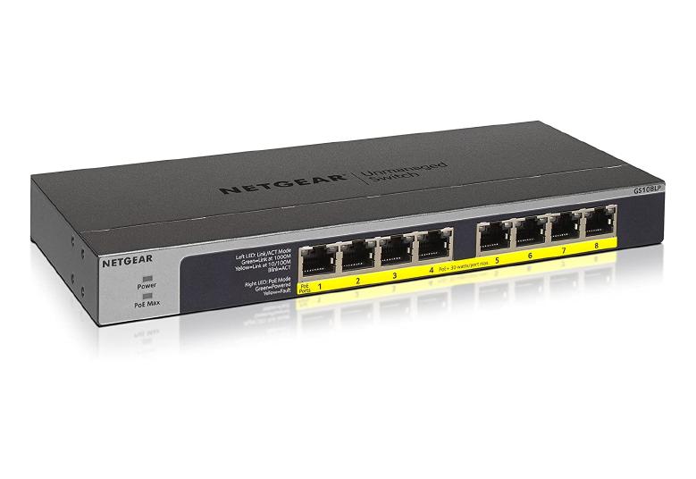 Netgear 8-Port Gigabit Ethernet Unmanaged FlexPoE PoE+ Switch - Power Your Devices with Ease!