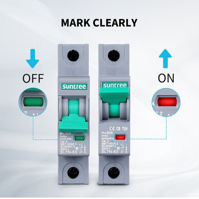 Renogy Suntree Compact 10A 1P Circuit Breaker for Solar Power