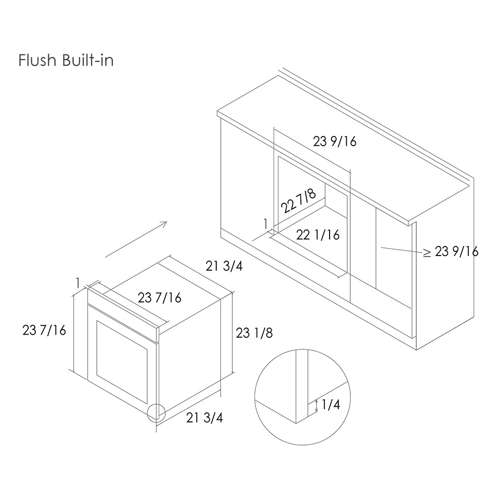 FOTILE KSS7002A 24'' Built-in Stainless Steel Convection Oven - Your Cooking Partner for Perfect Meals