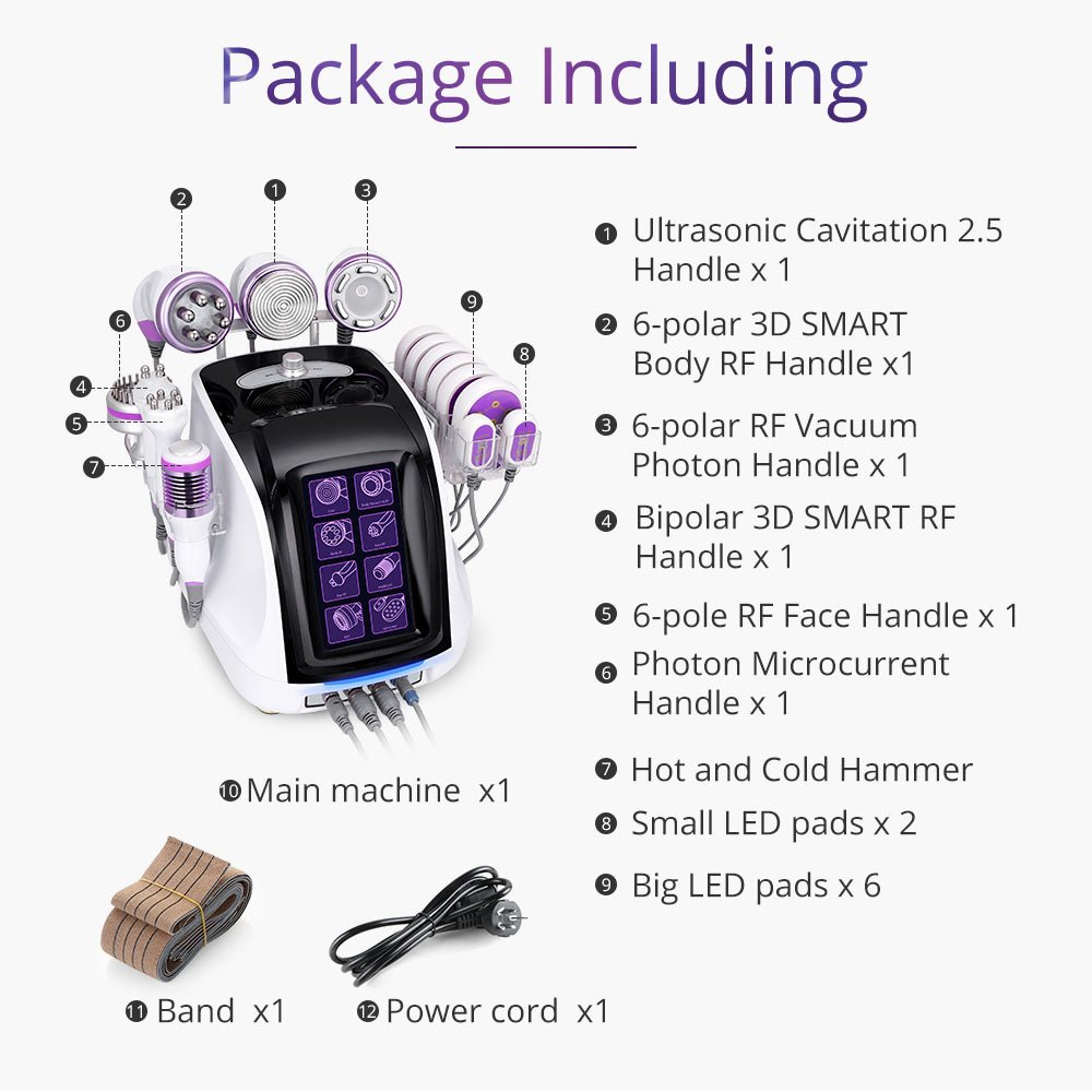 Shape Tactics 40k Cavitation RF Microcurrent Hot Cold Hammer Body Rejuvenation Machine