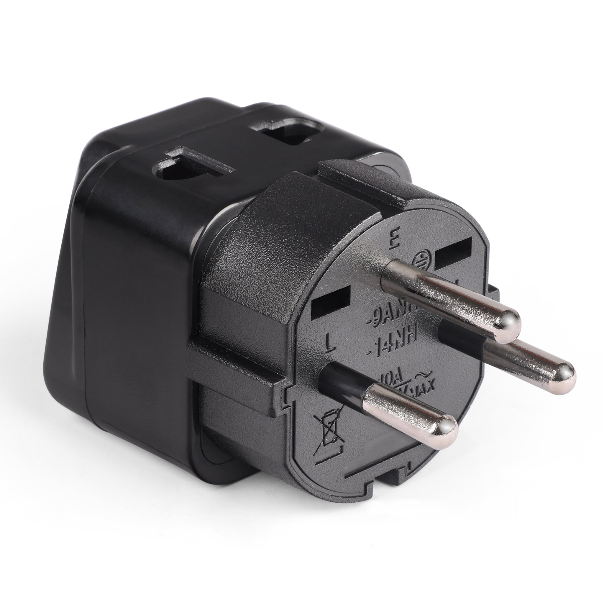 OREI DB-14 Compact Travel Adapter for Gaza, Israel - 2-in-1 Type H