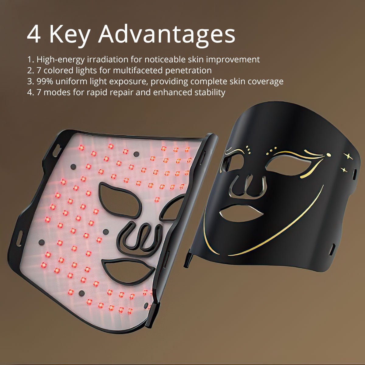 LuminEssence 7-Color LED Therapy Face Mask - Transform Your Skin at Home