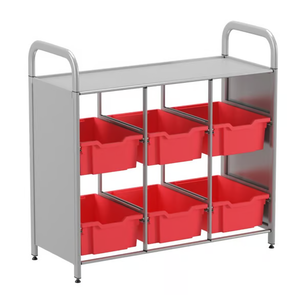 Gratnells Callero Custom Low-Level 6-Deep Tray Library Starter Unit -