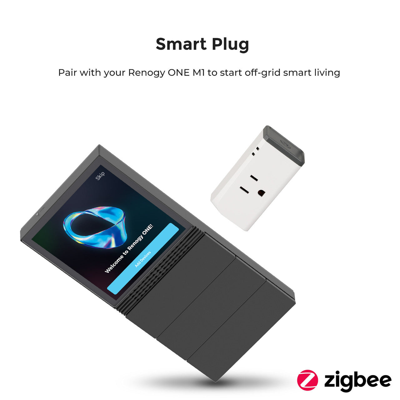 Renogy Zigbee Smart Plug - US Type, Meter-Free