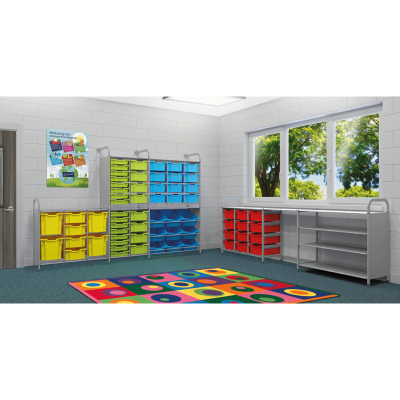 Gratnells Callero Custom Low-Level 6-Deep Tray Library Starter Unit -