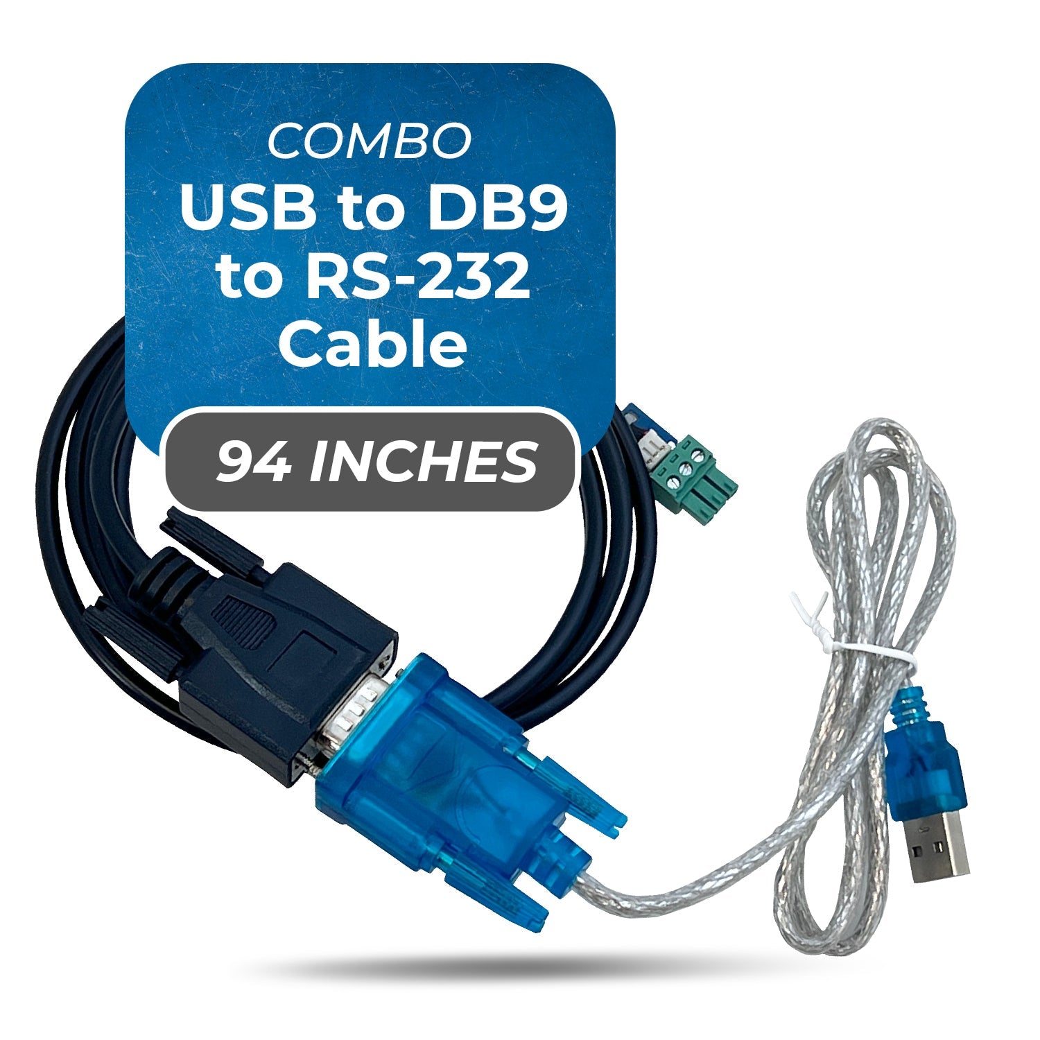 Powerful USB-to-RS-232 Combo Cable for Seamless Device Connectivity