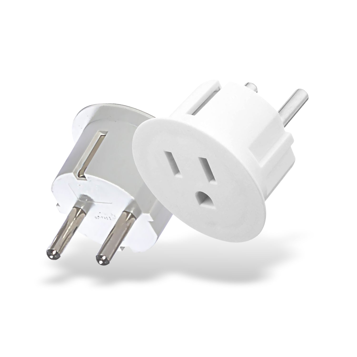 OREI Heavy Duty USA to European Schuko Plug Adapters - 2 Pack (GS20) - Your Travel Essential