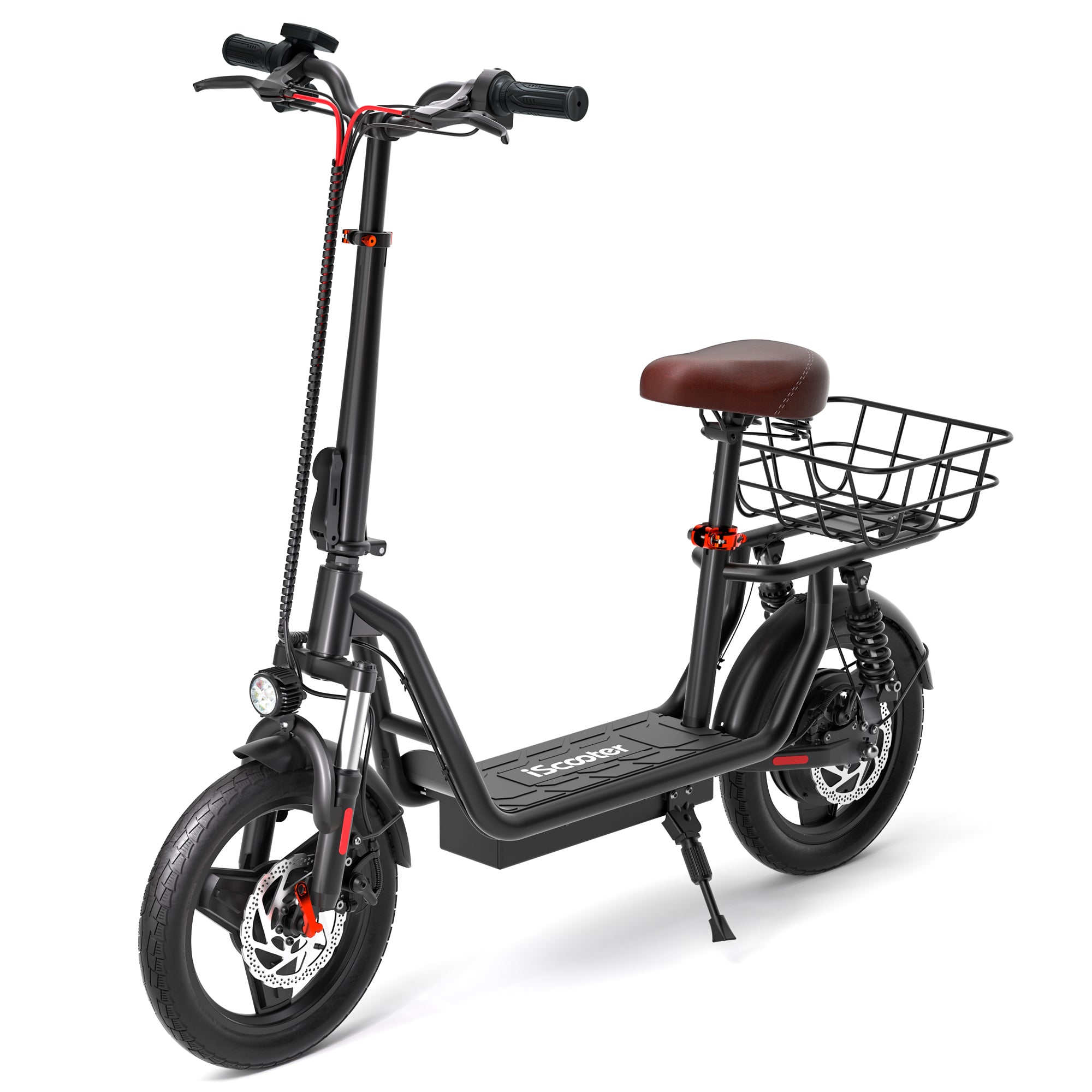iScooter i14 800W Electric Scooter with Seat & Basket - The Ultimate Adult Commute Companion