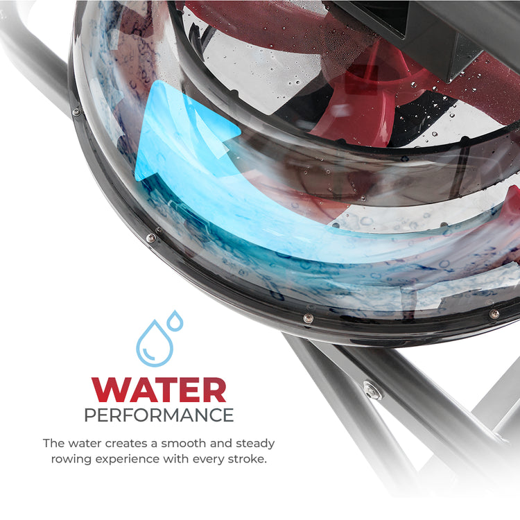 Sunny Health & Fitness Smart Obsidian Surge 500m Water Rowing Machine - Your Home Fitness Powerhouse