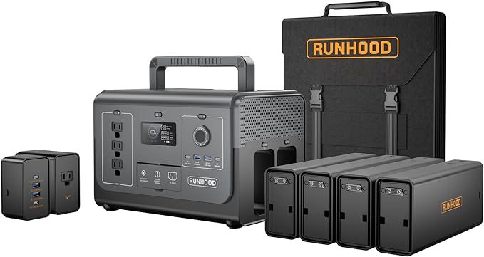 Runhood Rallye 1200 Pro Portable Powerhouse Bundle with 200W Solar Panel